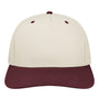 Legacy Hats Mens Heritage Twill Snapback Hat - Stone/Maroon - New