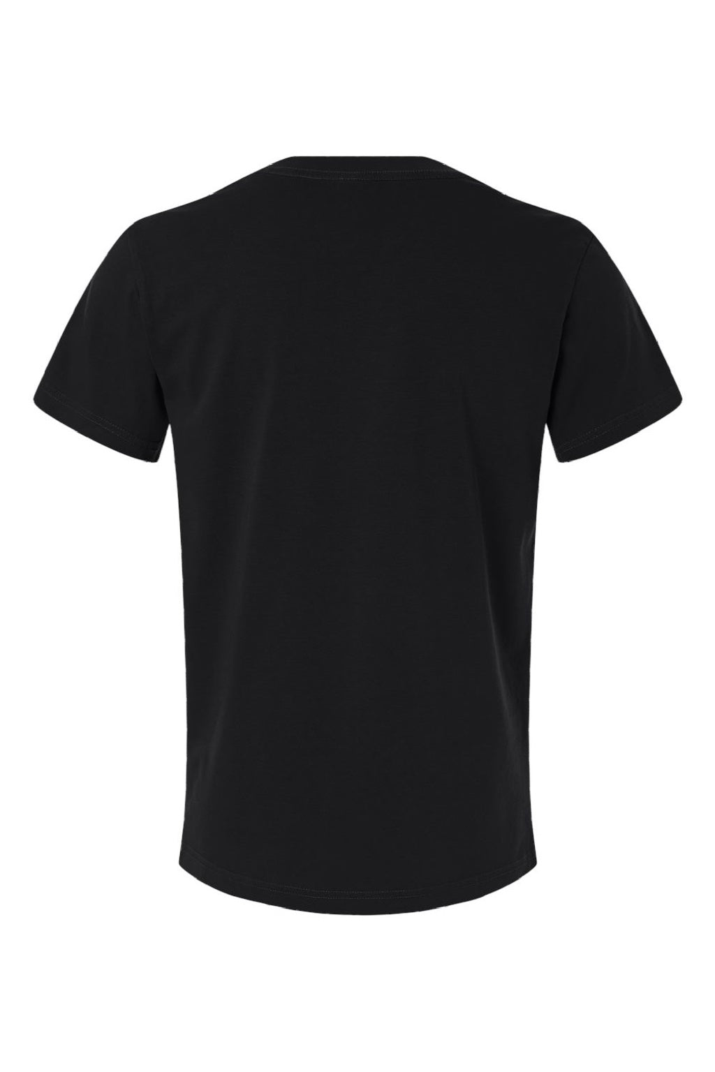 Independent Trading Company PRM180PT Mens Premium Pigment Dyed Short Sleeve Crewneck T-Shirt Black Flat Back