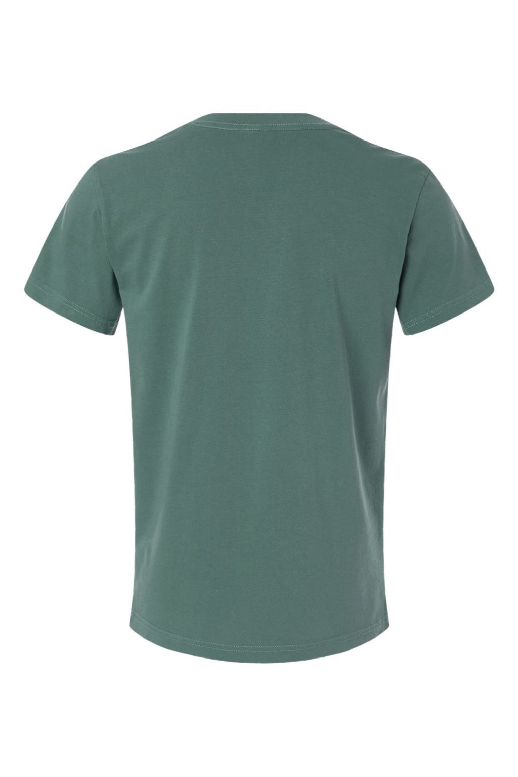 Independent Trading Company PRM180PT Mens Premium Pigment Dyed Short Sleeve Crewneck T-Shirt Pigment Alpine Green Flat Back