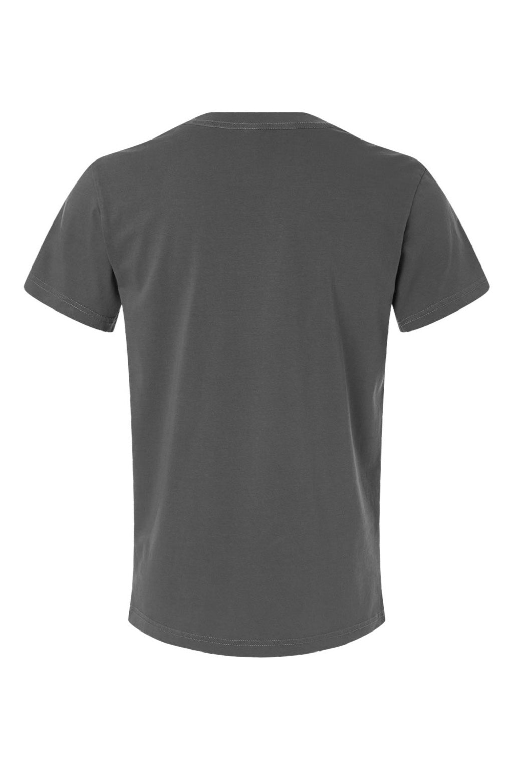 Independent Trading Company PRM180PT Mens Premium Pigment Dyed Short Sleeve Crewneck T-Shirt Pigment Black Flat Back