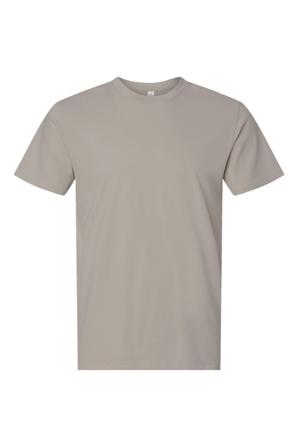Independent Trading Company PRM180PT Mens Premium Pigment Dyed Short Sleeve Crewneck T-Shirt Pigment Cement Grey Flat Front