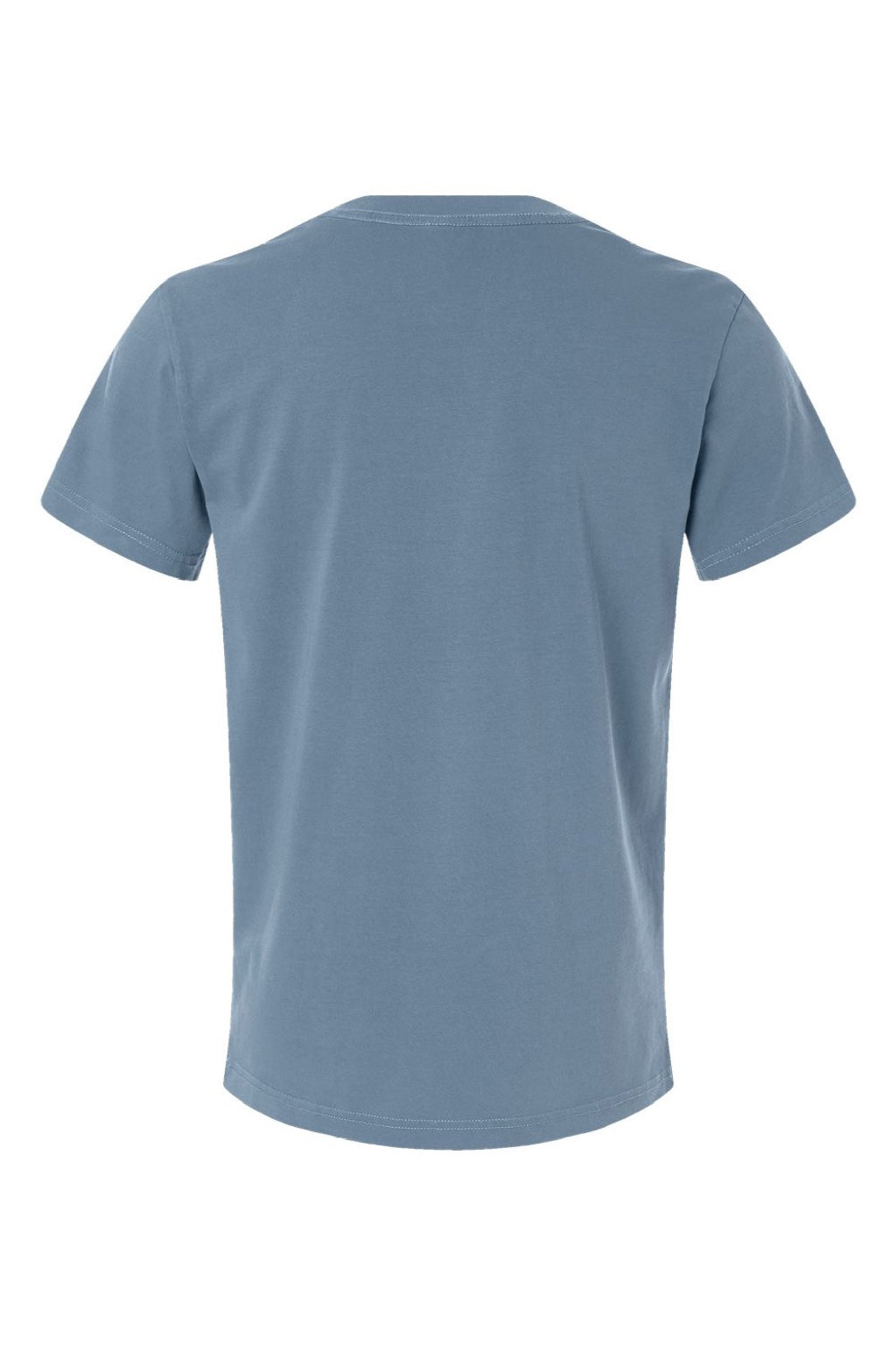 Independent Trading Company PRM180PT Mens Premium Pigment Dyed Short Sleeve Crewneck T-Shirt Pigment Slate Blue Flat Back