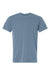 Independent Trading Company PRM180PT Mens Premium Pigment Dyed Short Sleeve Crewneck T-Shirt Pigment Slate Blue Flat Front