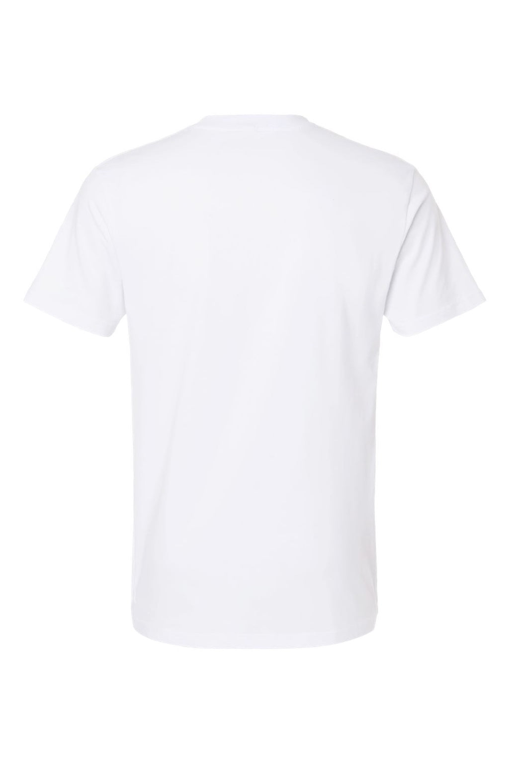 Independent Trading Company PRM180PT Mens Premium Pigment Dyed Short Sleeve Crewneck T-Shirt White Flat Back