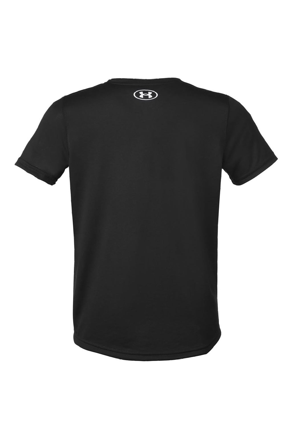 Under Armour 1377487 Youth Tech Team Short Sleeve Crewneck T-Shirt Black/White Flat Back