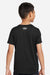 Under Armour 1377487 Youth Tech Team Short Sleeve Crewneck T-Shirt Black/White Model Back