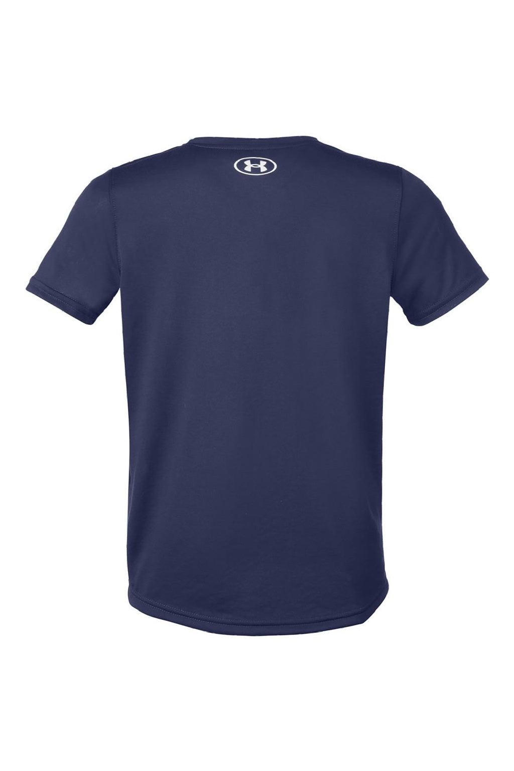 Under Armour 1377487 Youth Tech Team Short Sleeve Crewneck T-Shirt Midnight Navy Blue/White Flat Back