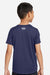 Under Armour 1377487 Youth Tech Team Short Sleeve Crewneck T-Shirt Midnight Navy Blue/White Model Back