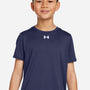 Under Armour Youth Tech Team Moisture Wicking Short Sleeve Crewneck T-Shirt - Midnight Navy Blue/White - New