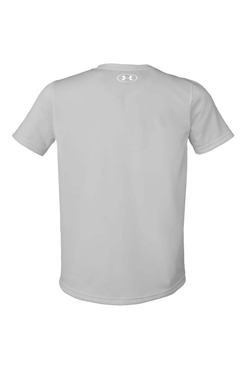 Under Armour 1377487 Youth Tech Team Short Sleeve Crewneck T-Shirt Heather Mod Light Grey/White Flat Back