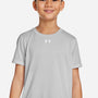 Under Armour Youth Tech Team Moisture Wicking Short Sleeve Crewneck T-Shirt - Heather Mod Light Grey/White - New