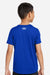 Under Armour 1377487 Youth Tech Team Short Sleeve Crewneck T-Shirt Royal Blue/White Model Back