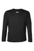 Under Armour 1377488 Youth Tech Team Long Sleeve Crewneck T-Shirt Black/White Flat Front