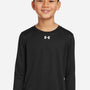 Under Armour Youth Tech Team Moisture Wicking Long Sleeve Crewneck T-Shirt - Black/White - New