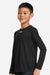 Under Armour 1377488 Youth Tech Team Long Sleeve Crewneck T-Shirt Black/White Model Side