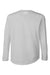 Under Armour 1377488 Youth Tech Team Long Sleeve Crewneck T-Shirt Heather Mod Light Grey/White Flat Back