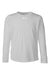 Under Armour 1377488 Youth Tech Team Long Sleeve Crewneck T-Shirt Heather Mod Light Grey/White Flat Front
