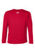 Under Armour 1377488 Youth Tech Team Long Sleeve Crewneck T-Shirt Red/White Flat Front