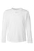 Under Armour 1377488 Youth Tech Team Long Sleeve Crewneck T-Shirt White/Mod Grey Flat Front