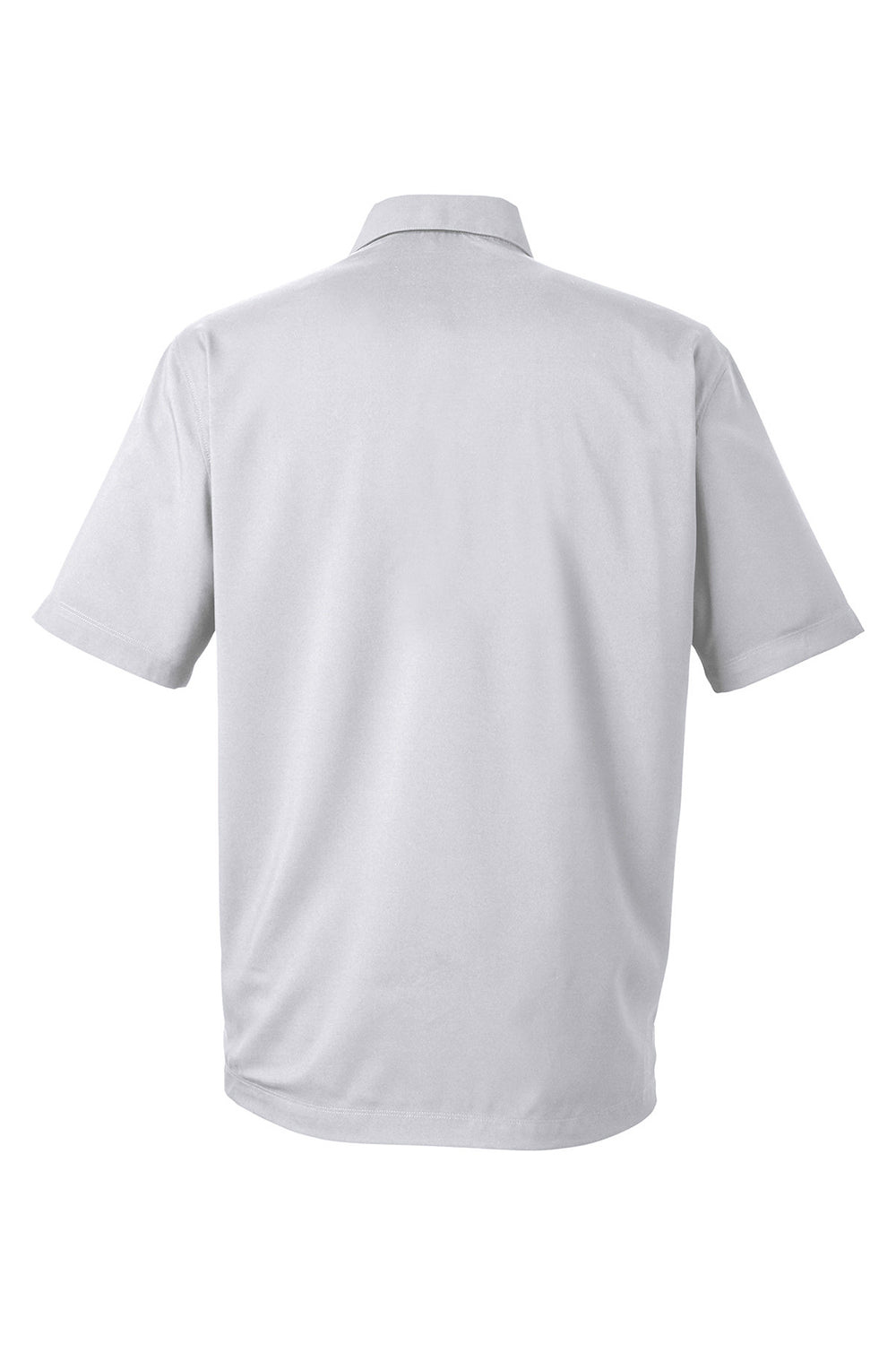 Under Armour 1351360 Mens Motivate Moisture Wicking Short Sleeve Button Down Shirt w/ Pocket Halo Grey Flat Back