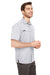 Under Armour 1351360 Mens Motivate Moisture Wicking Short Sleeve Button Down Shirt w/ Pocket Halo Grey Model 3Q