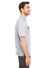 Under Armour 1351360 Mens Motivate Moisture Wicking Short Sleeve Button Down Shirt w/ Pocket Halo Grey Model Side