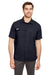 Under Armour 1351360 Mens Motivate Moisture Wicking Short Sleeve Button Down Shirt w/ Pocket Black Model Front