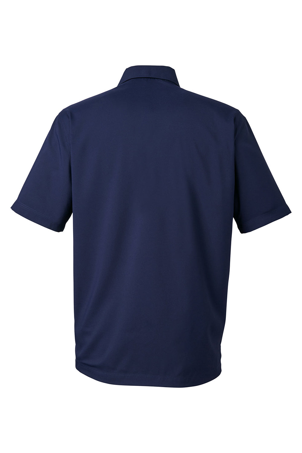 Under Armour 1351360 Mens Motivate Moisture Wicking Short Sleeve Button Down Shirt w/ Pocket Midnight Navy Blue Flat Back