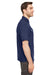 Under Armour 1351360 Mens Motivate Moisture Wicking Short Sleeve Button Down Shirt w/ Pocket Midnight Navy Blue Model Side