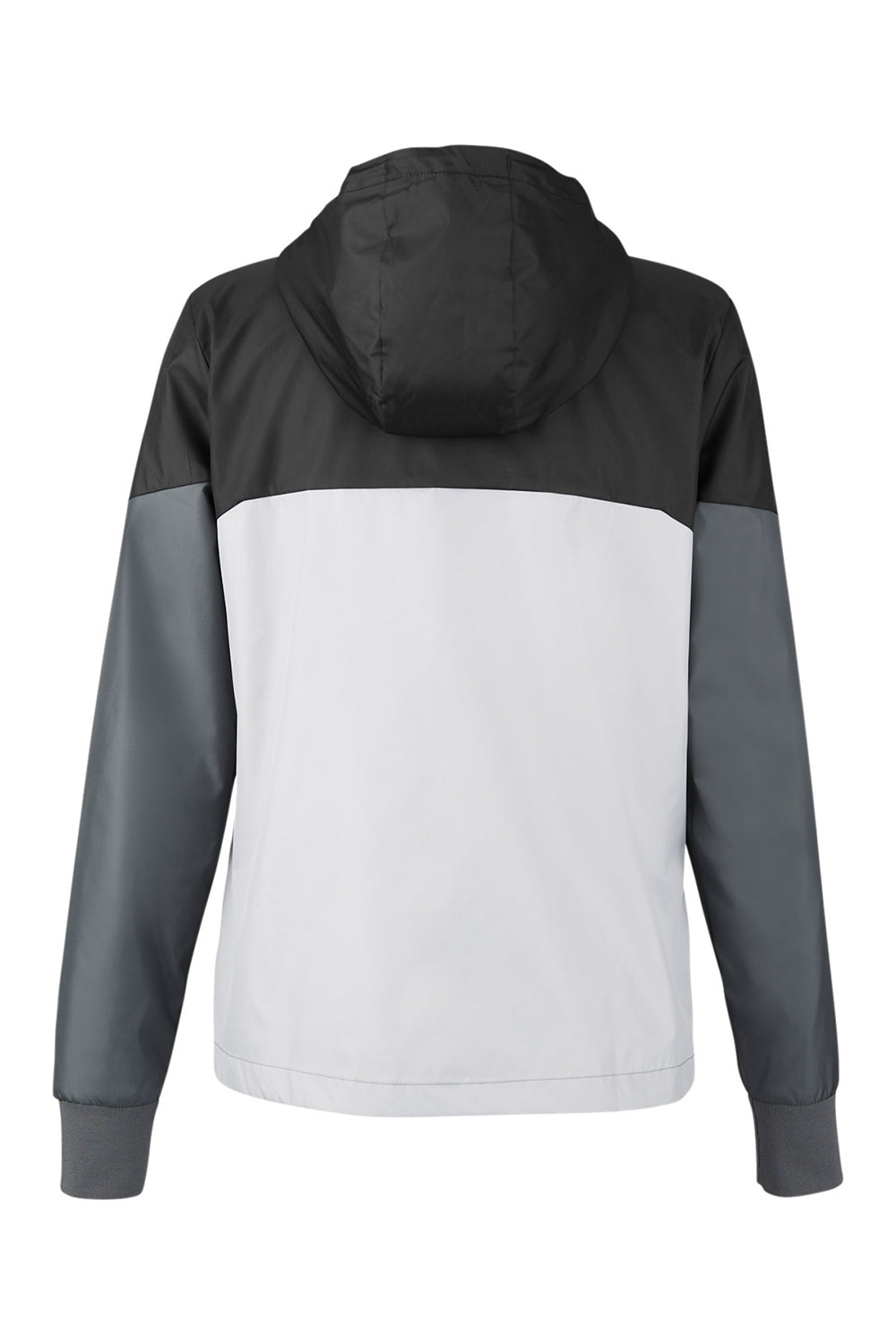 Under Armour 1359348 Womens Team Legacy Wind & Water Resistant Full Zip Hooded Jacket Black Flat Back