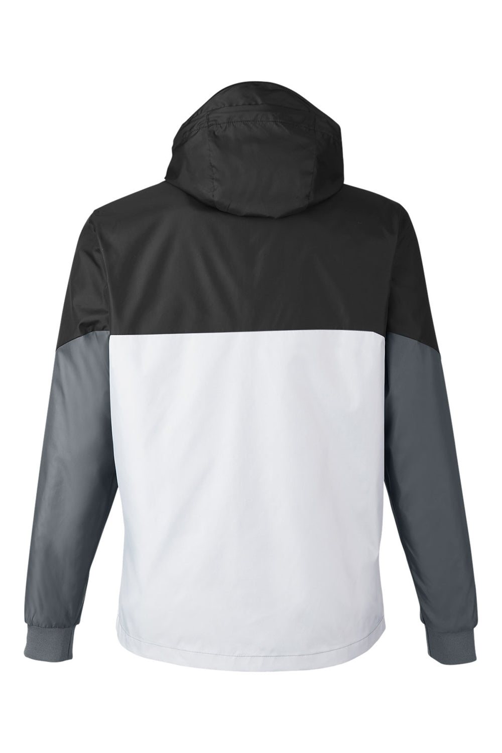 Under Armour 1359386 Mens Team Legacy Wind & Water Resistant Full Zip Hooded Jacket Black Flat Back