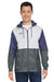 Under Armour 1359386 Mens Team Legacy Wind & Water Resistant Full Zip Hooded Jacket Navy Blue Model Front
