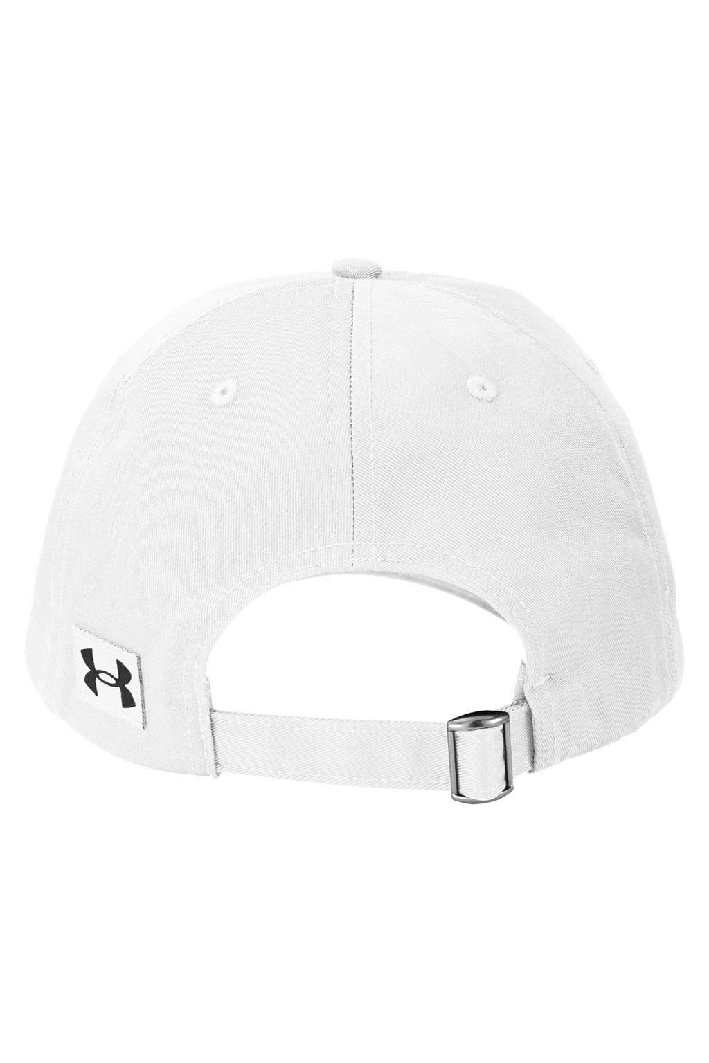 Under Armour Hats 1369785 Mens Moisture Wicking Team Chino Adjustable Hat White Flat Back