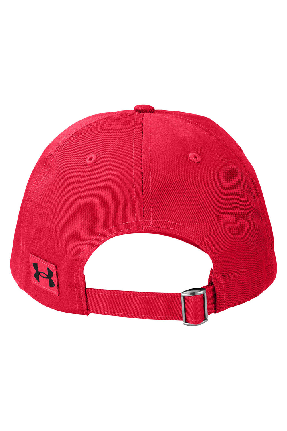 Under Armour 1369785  Moisture Wicking Team Chino Adjustable Hat Red Flat Back