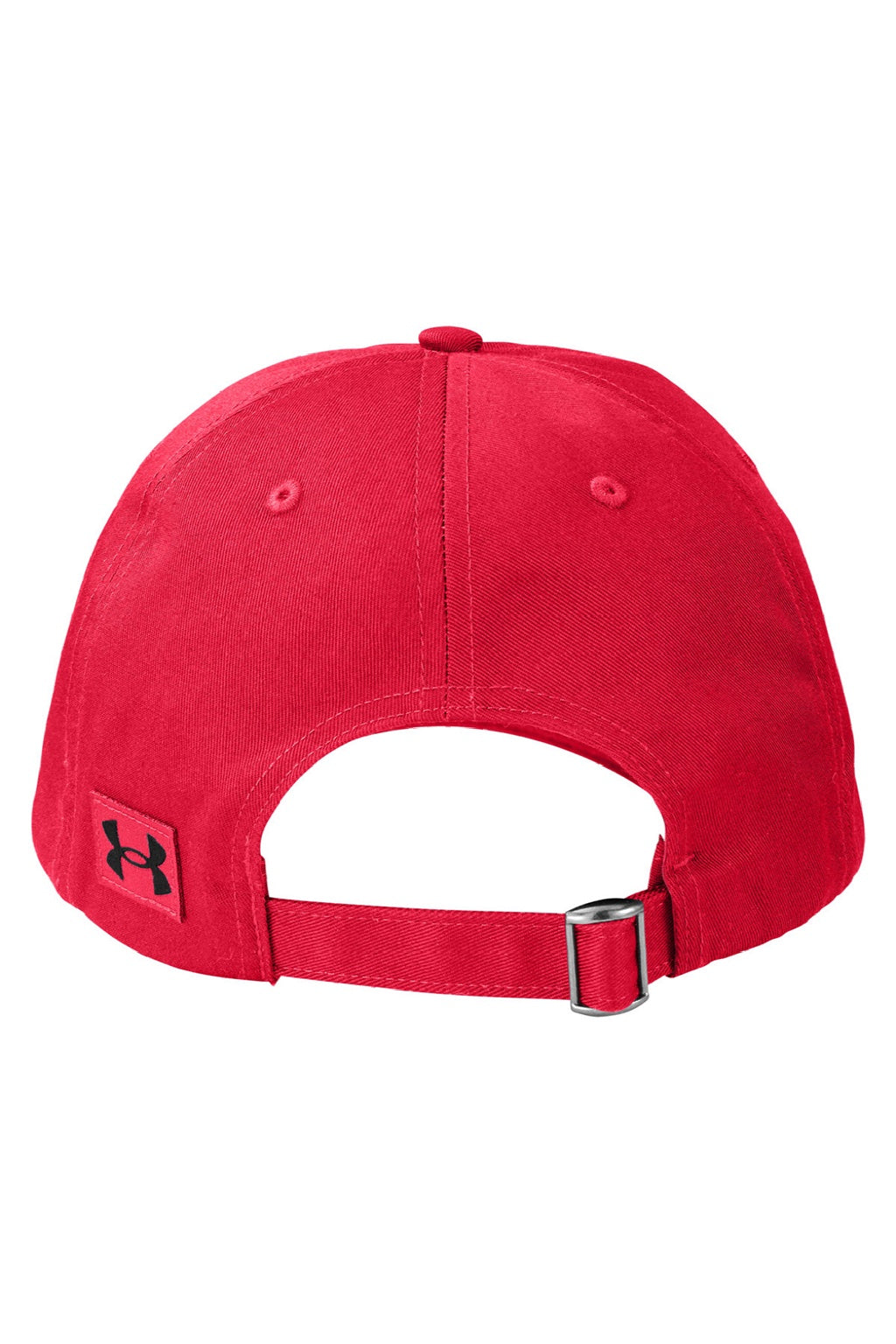Under Armour Hats 1369785 Mens Moisture Wicking Team Chino Adjustable Hat Red Flat Back