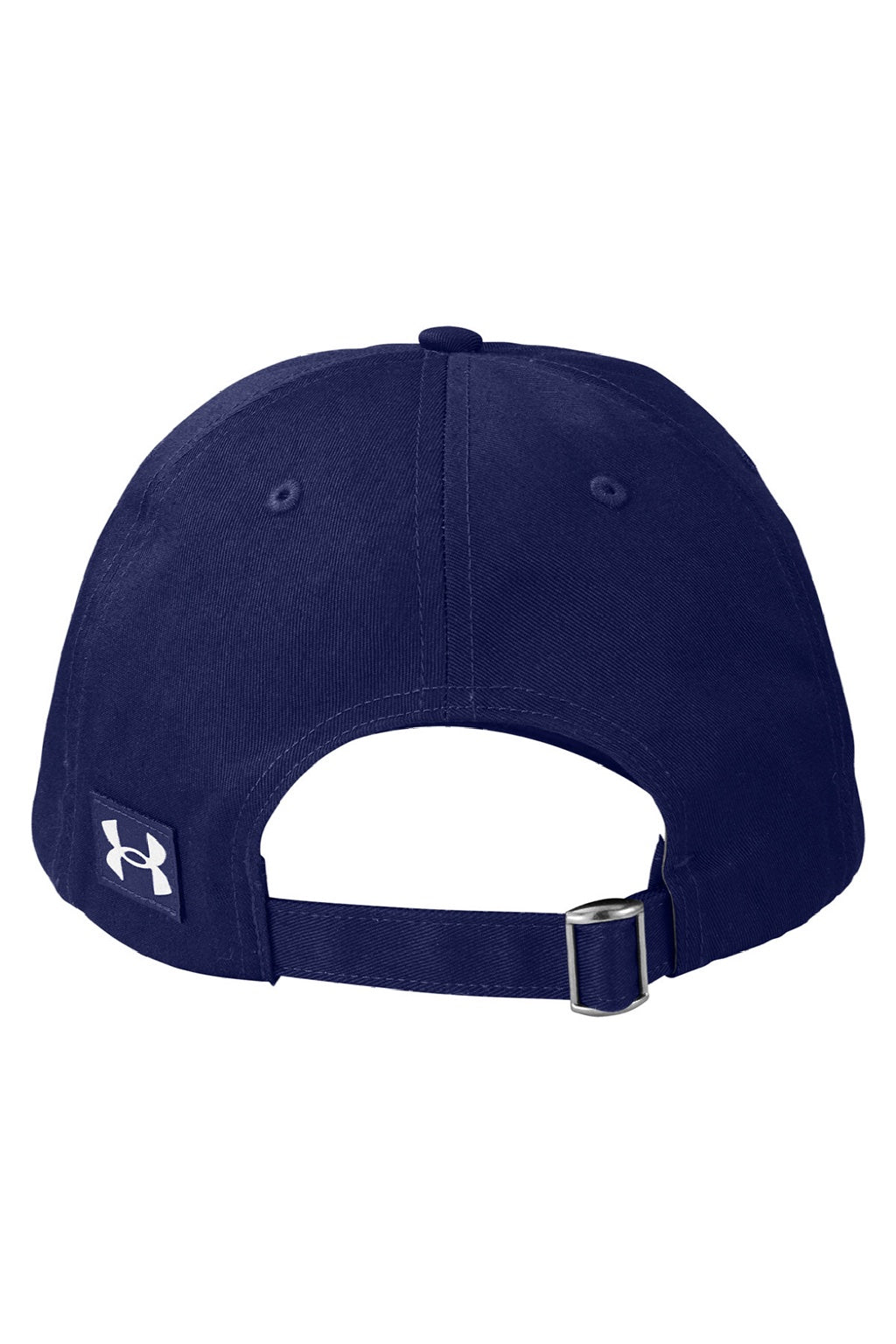 Under Armour Hats 1369785 Mens Moisture Wicking Team Chino Adjustable Hat Midnight Navy Blue Flat Back