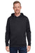 Under Armour 1370379 Mens Storm Armourfleece Water Resistant Hooded Sweatshirt Hoodie w/ Pouch Pocket Black Model Front