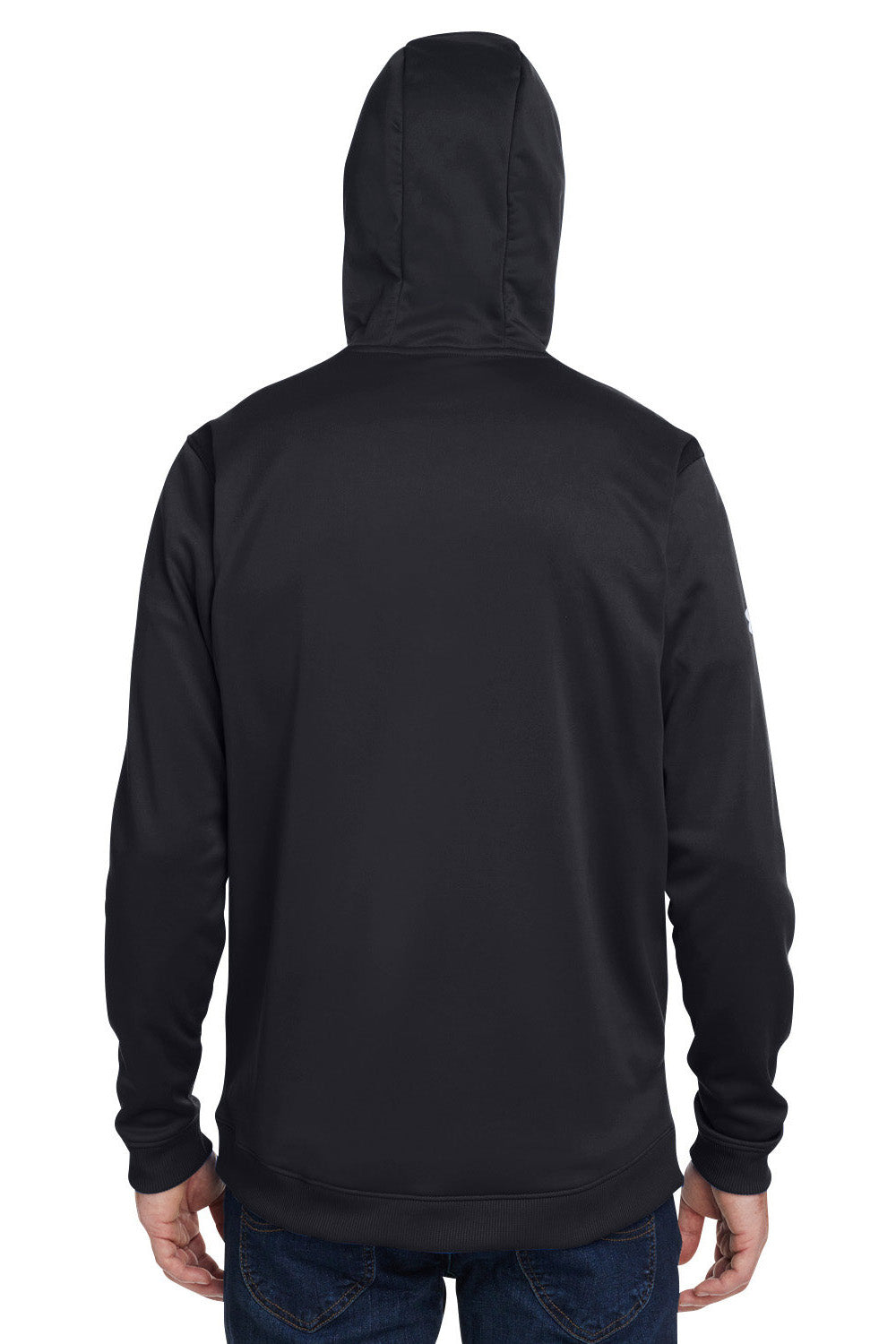 Under Armour 1370379 Mens Storm Armourfleece Water Resistant Hooded Sweatshirt Hoodie Black Model Back