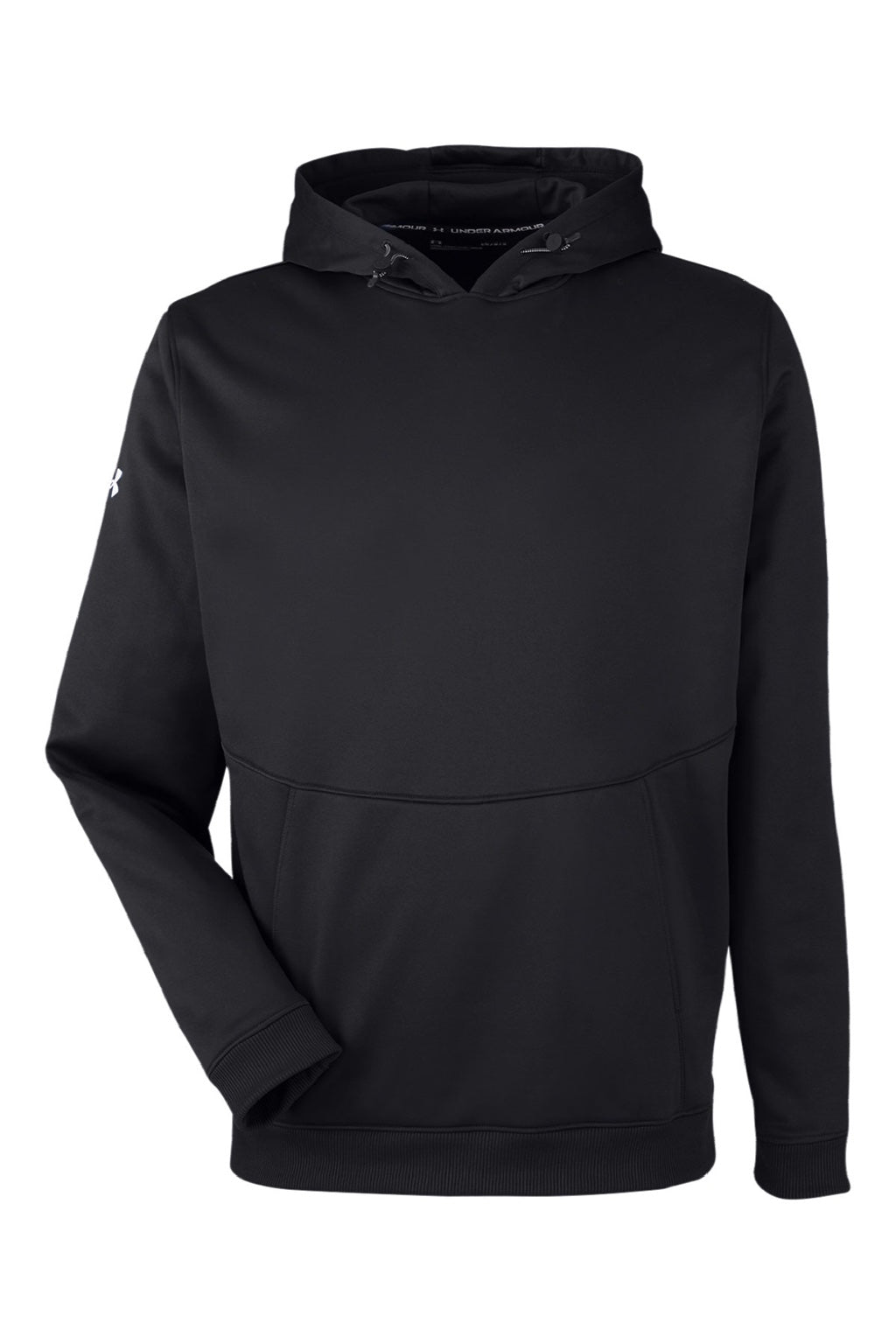 Under Armour 1370379 Mens Storm Armourfleece Water Resistant Hooded Sweatshirt Hoodie w/ Pouch Pocket Black Flat Front