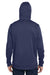 Under Armour 1370379 Mens Storm Armourfleece Water Resistant Hooded Sweatshirt Hoodie Midnight Navy Blue Model Back