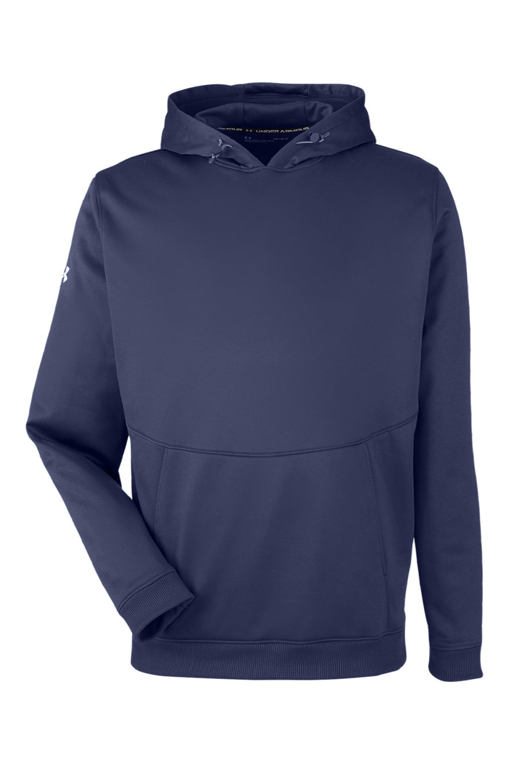 Under Armour 1370379 Mens Storm Armourfleece Water Resistant Hooded Sweatshirt Hoodie w/ Pouch Pocket Midnight Navy Blue Flat Front