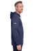 Under Armour 1370379 Mens Storm Armourfleece Water Resistant Hooded Sweatshirt Hoodie w/ Pouch Pocket Midnight Navy Blue Model Side
