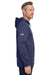 Under Armour 1370379 Mens Storm Armourfleece Water Resistant Hooded Sweatshirt Hoodie Midnight Navy Blue Model Side