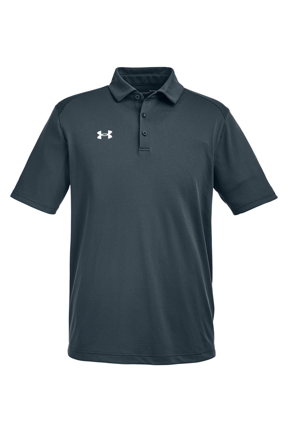 Under Armour 1370399 Mens Tech Moisture Wicking Short Sleeve Polo Shirt Stealth Grey Flat Front