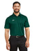 Under Armour 1370399 Mens Tech Moisture Wicking Short Sleeve Polo Shirt Forest Green Model Front
