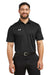 Under Armour 1370399 Mens Tech Moisture Wicking Short Sleeve Polo Shirt Black Model Front