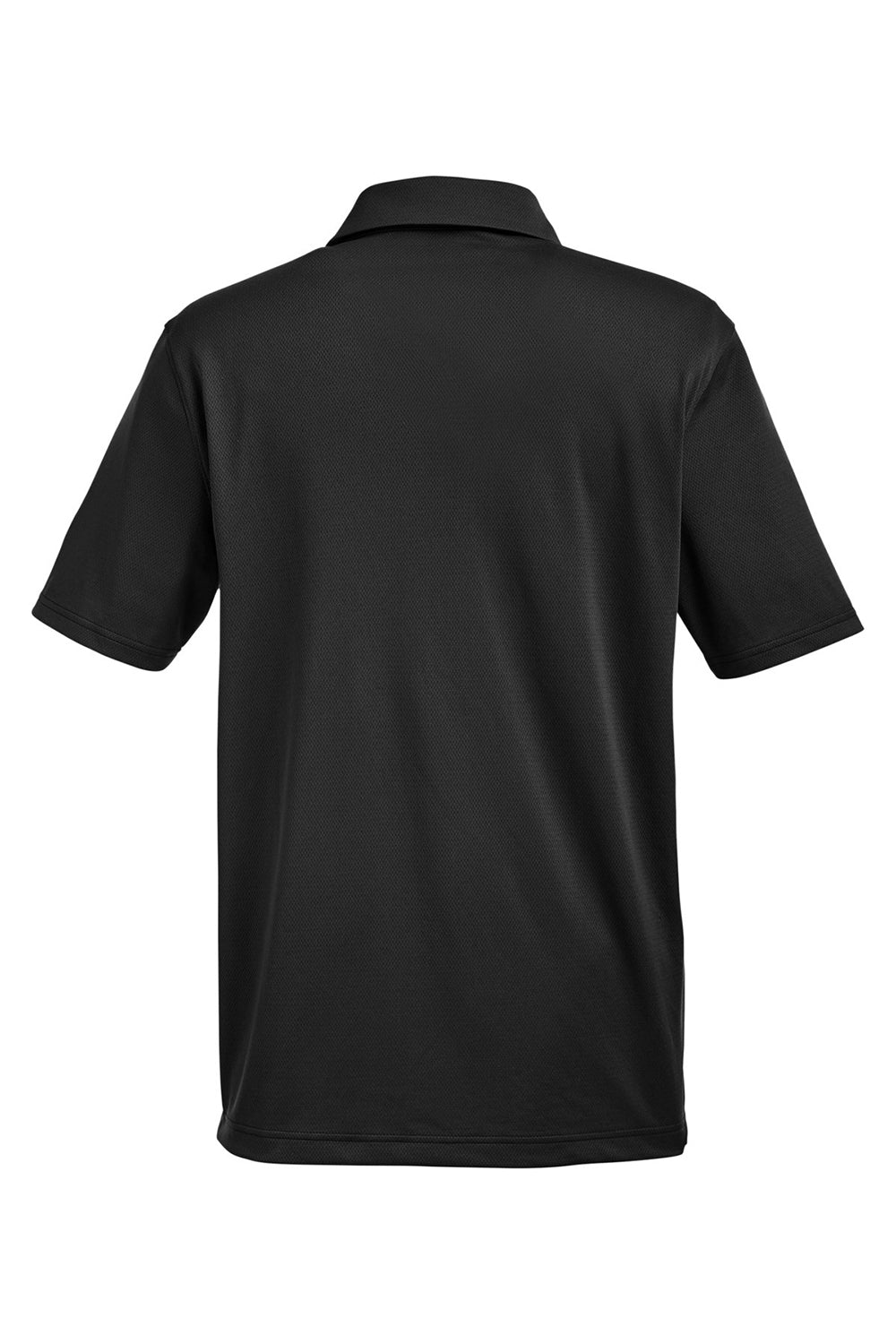 Under Armour 1370399 Mens Tech Moisture Wicking Short Sleeve Polo Shirt Black Flat Back
