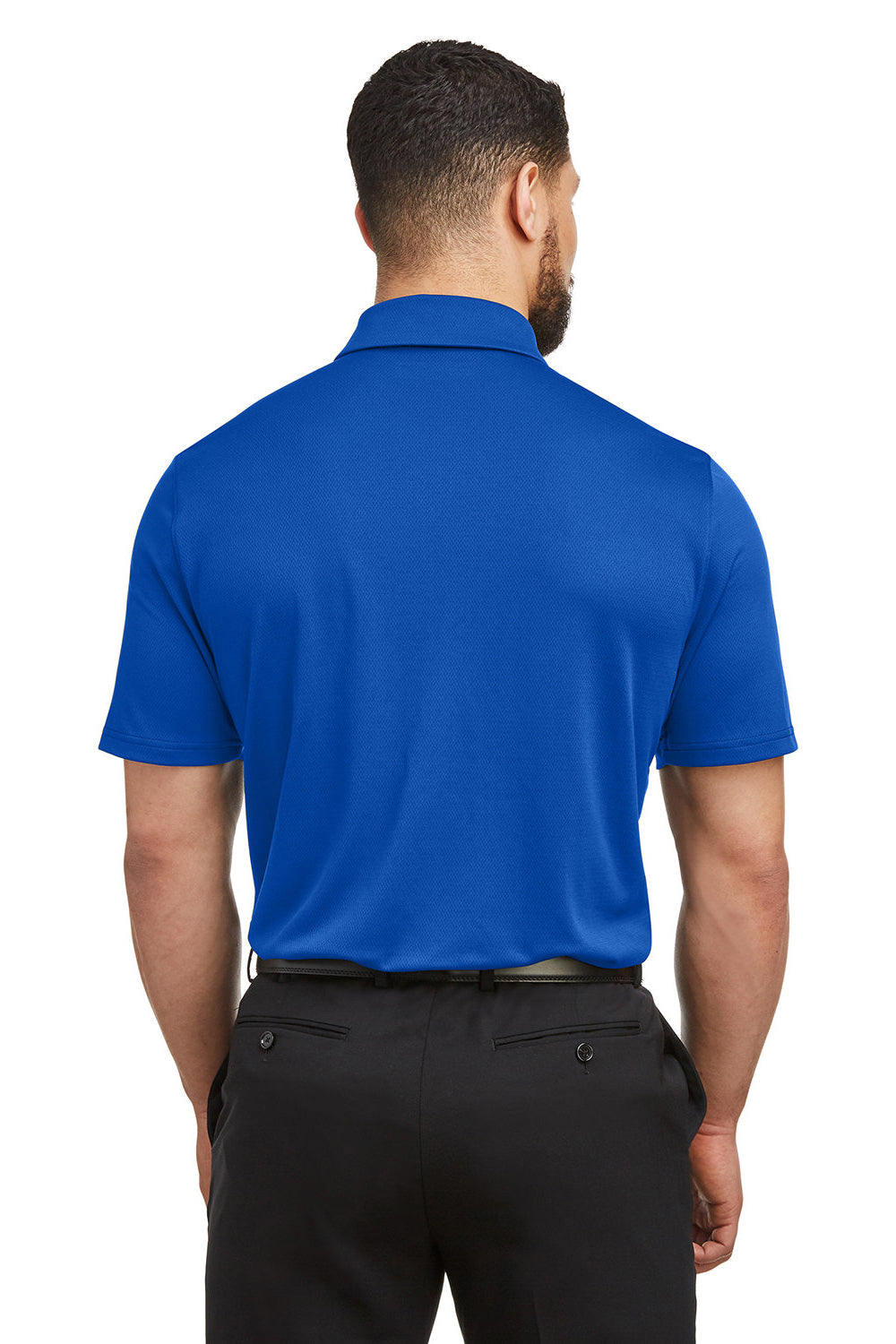 Under Armour 1370399 Mens Tech Moisture Wicking Short Sleeve Polo Shirt Royal Blue Model Back