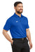 Under Armour 1370399 Mens Tech Moisture Wicking Short Sleeve Polo Shirt Royal Blue Model 3Q