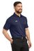 Under Armour 1370399 Mens Tech Moisture Wicking Short Sleeve Polo Shirt Midnight Navy Blue Model 3Q